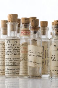 Vintage homeopathy remedy vials